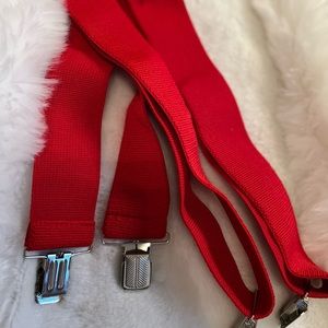 Red thick suspenders